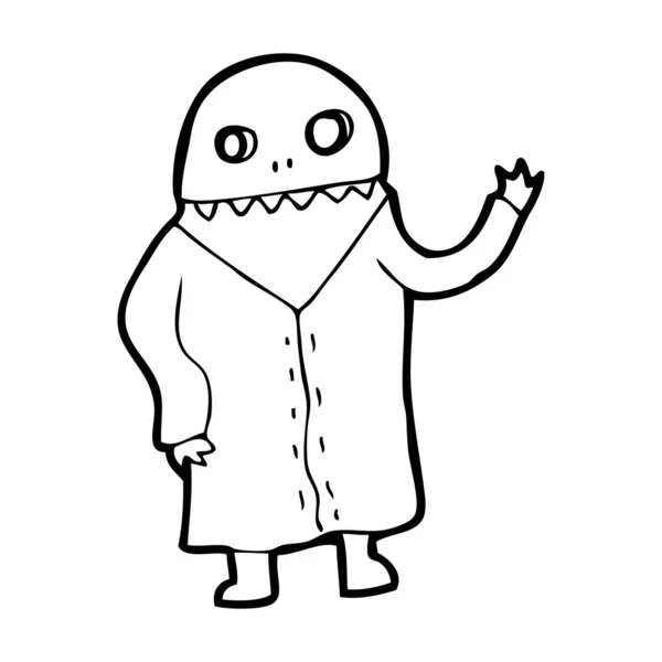奇怪的怪物医生卡通 — 图库矢量图片