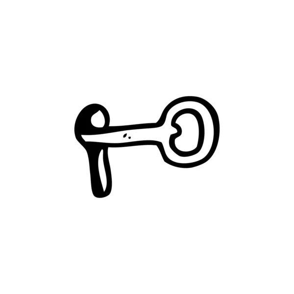 Cartoon key in lock cartoon — Stock Vector