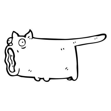 Burping cat cartoon clipart