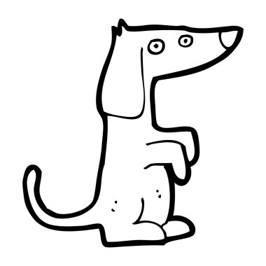 köpek karikatür yalvarıyor