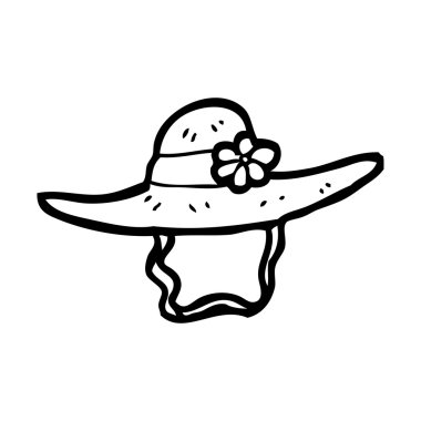 Hasır şapka karikatür