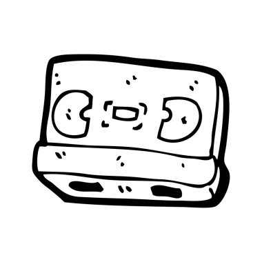 Retro video kaset karikatür
