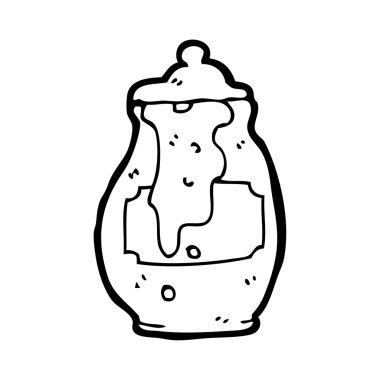 dağınık bal pot karikatür