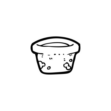 bahçe bitki pot karikatür