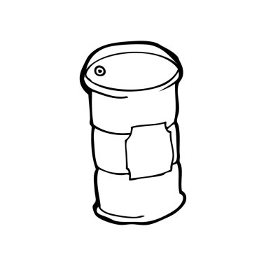 Petrol drum karikatür