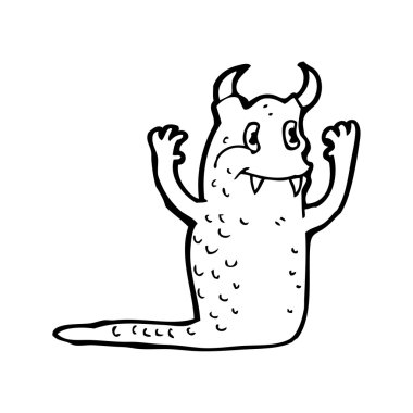 Cadılar Bayramı yaratık karikatür