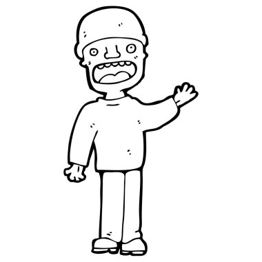 adam şapkasını karikatür