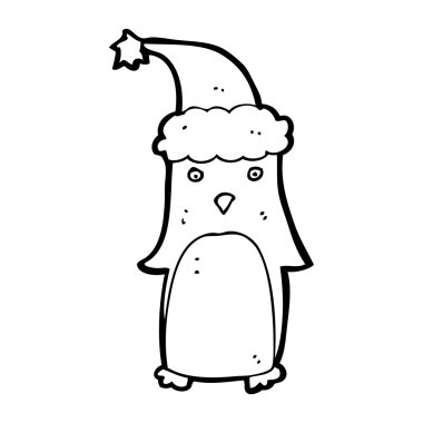 Penguen karikatür bakarak demek