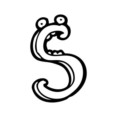 s harfi ile yüz cartoon