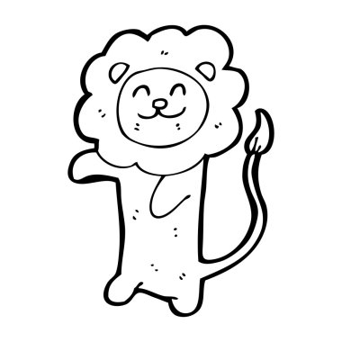 feliz de dibujos animados de León