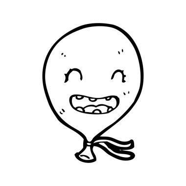 mutlu balon çizgi film