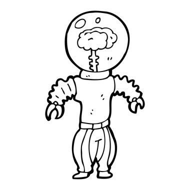 beyin robot karikatür