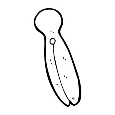 Geleneksel ahşap peg karikatür