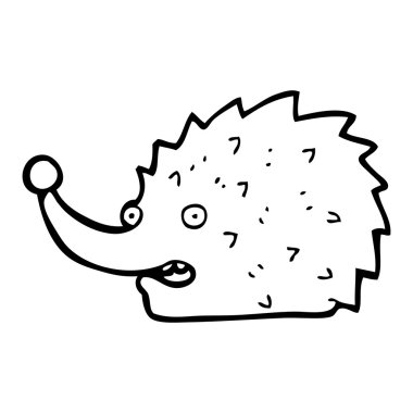 korkmuş kirpi karikatür