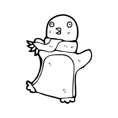 Penguen karikatür dans