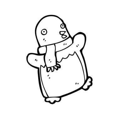 Penguen karikatür dans