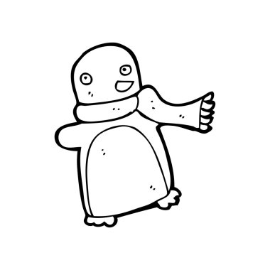 Penguen karikatür dans