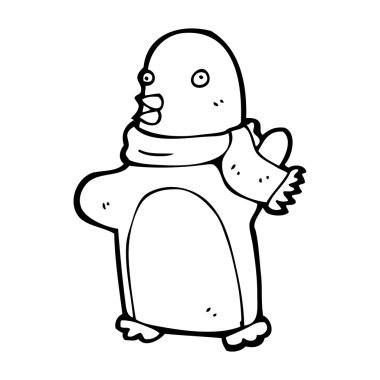 Penguen karikatür dans