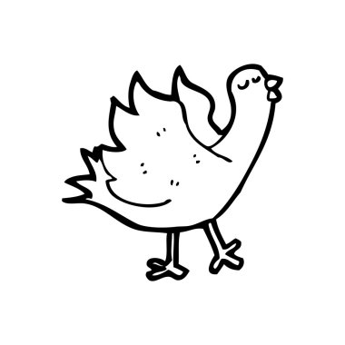 Çırpma kuş çizgi film