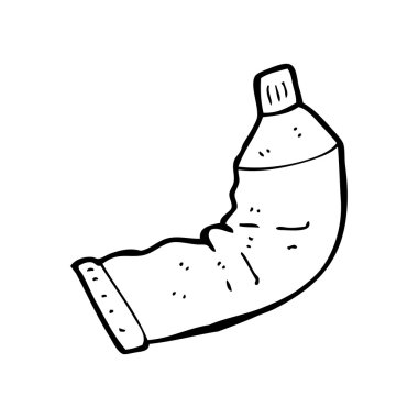 Diş tüp karikatür yapıştırın