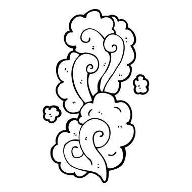 karikatür soyut duman girdap