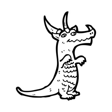 Happy dragon karikatür