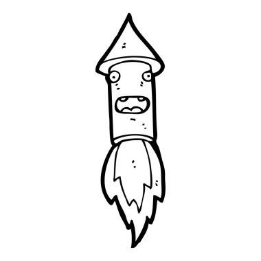 havai fişek karikatür