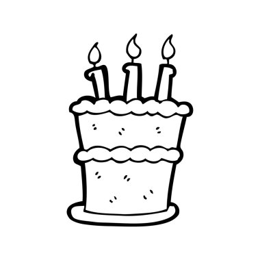 doğum günü pastası karikatür