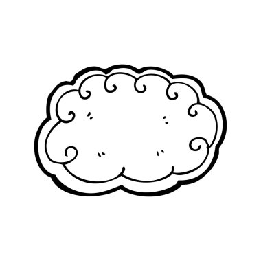 elle çizilmiş cloud tasarım öğesi