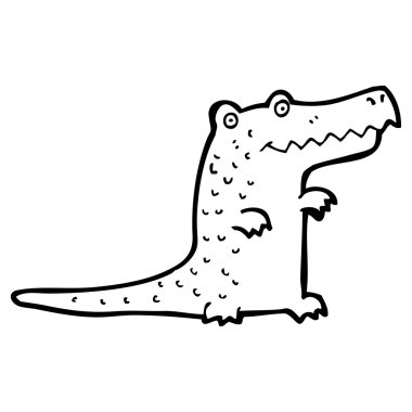 mutlu timsah karikatür