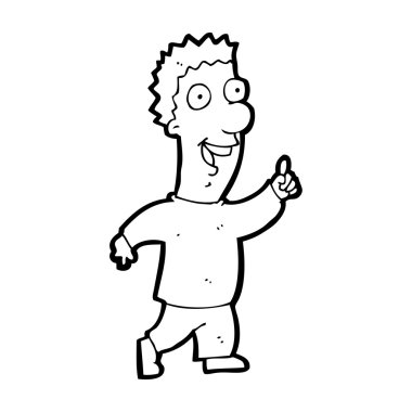 adam fikir karikatür