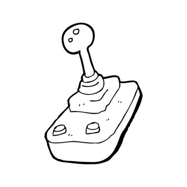 retro oyun çubuğu karikatür