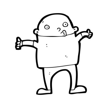 Adam işareti karikatür (raster sürüm Yaşasın vererek)