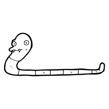 karikatür yılan slithering