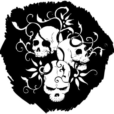 grafiti kafatası desen