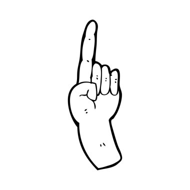 işaret parmağını karikatür
