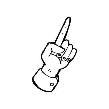 karikatür işaret parmağı