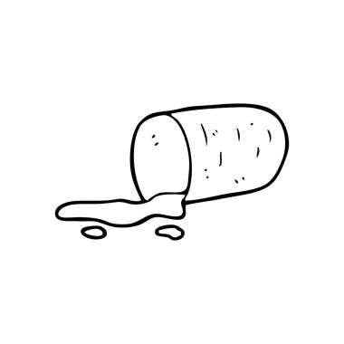 dökülen su bardağı karikatür