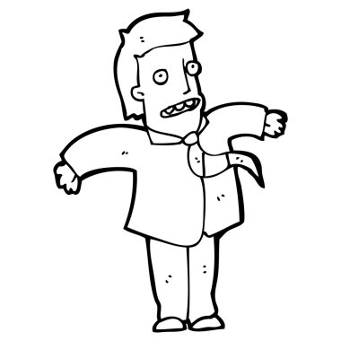 karikatür işadamı Shrugging