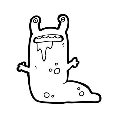 çizgi film uzaylı sümüklüböcek canavar