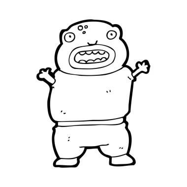 çirkin bir uzaylı karikatür