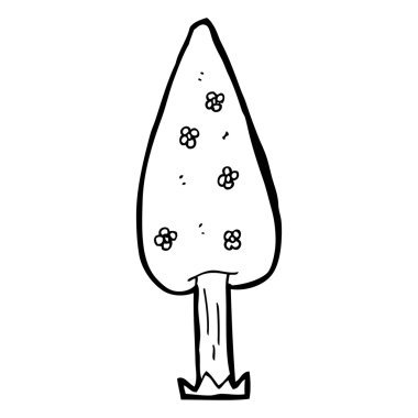 karikatür ağacının çiçekleri ile