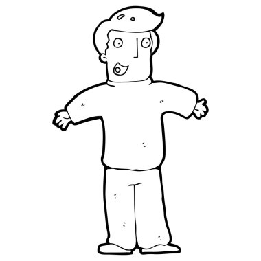 Derdi olmayan çizgi film adamı.