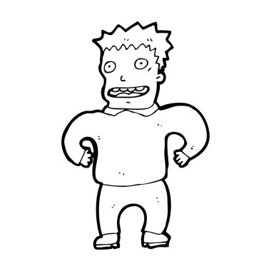 çizgi film sarışın adam