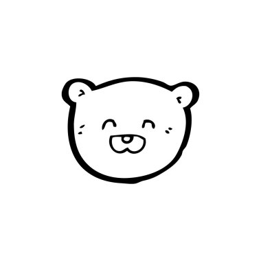 Teddy bear face cartoon