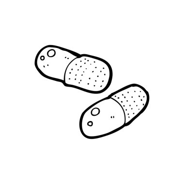 Tıbbi hapları karikatür (raster sürüm)