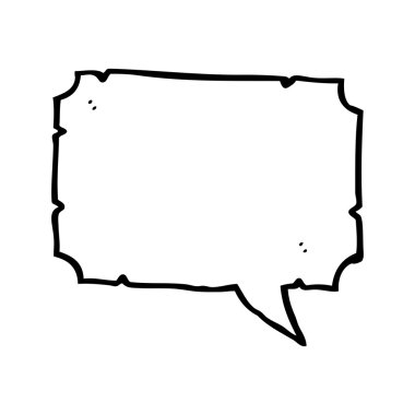 çizgi film eski stil konuşma balonu