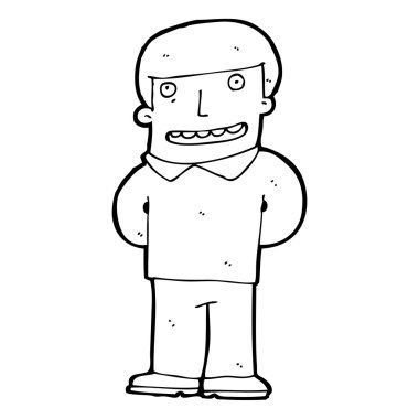 adam ısırma dudak karikatür