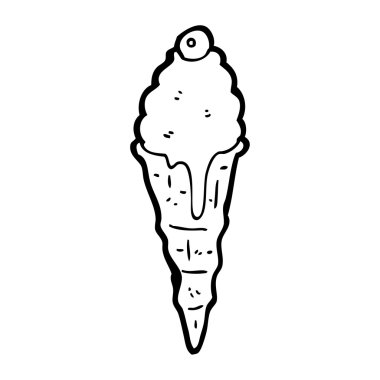 karikatür dondurma koni