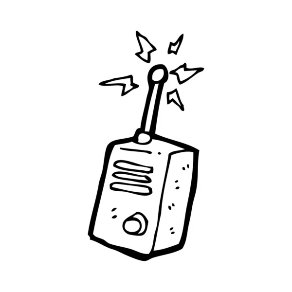 Rádio aplikace communicator kreslený — Stockový vektor